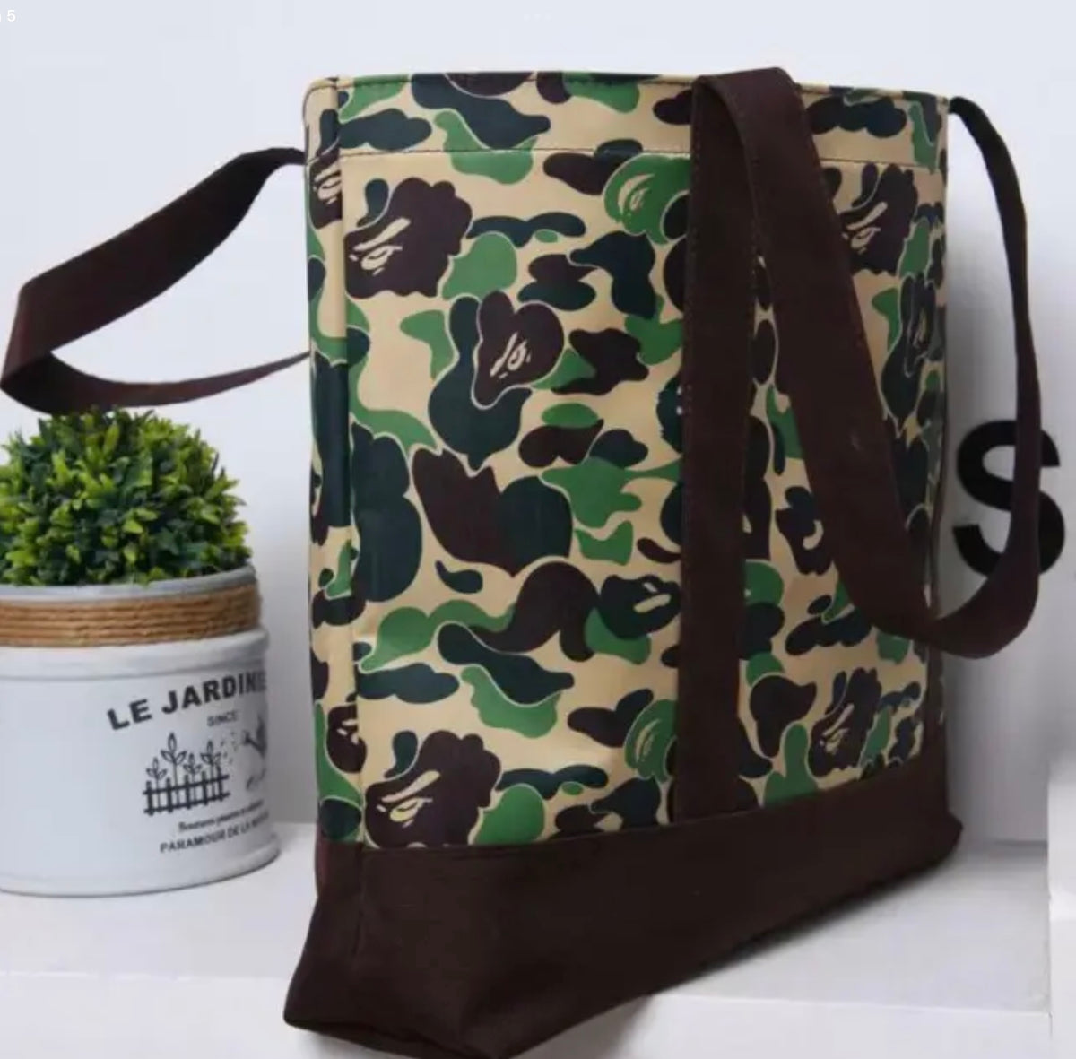 Bape Tote Bag Brown Green Coastal Kicks