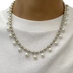 Beaded Pearl Necklace