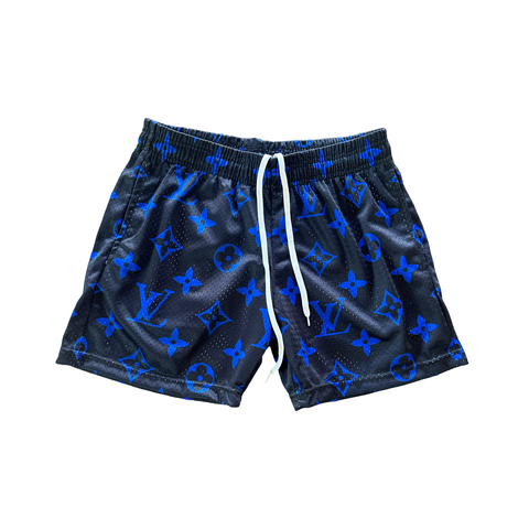 Designer Mesh Shorts (Blk/Royal)