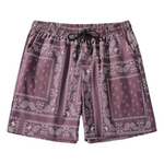 Paisley Shorts (Burgundy)